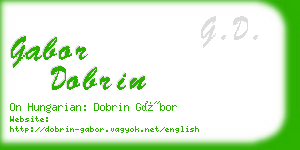 gabor dobrin business card